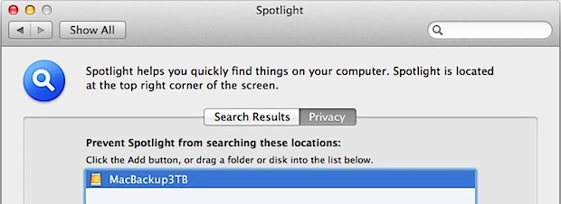 Mac Os X Spotlight Indexing External Drive